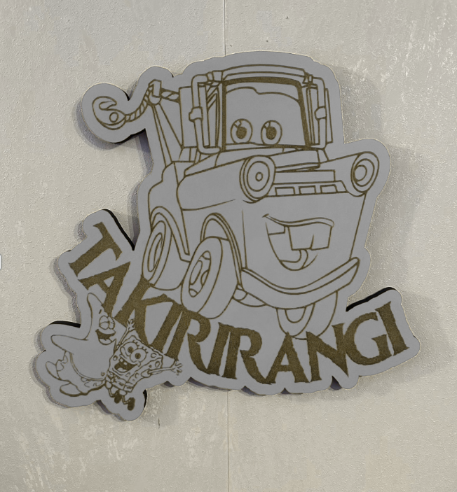 Tow Truck Name - Laser Wood Designs