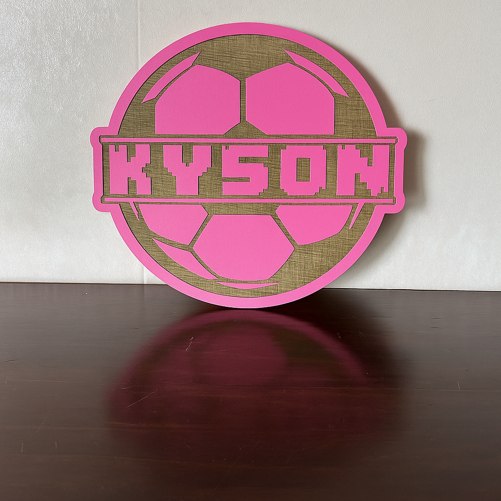 Soccer Ball Name - Laser Wood Designs