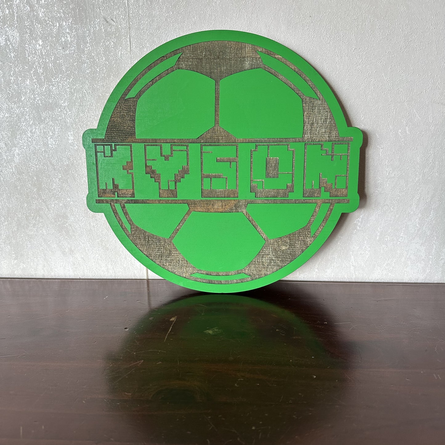 Soccer Ball Name - Laser Wood Designs