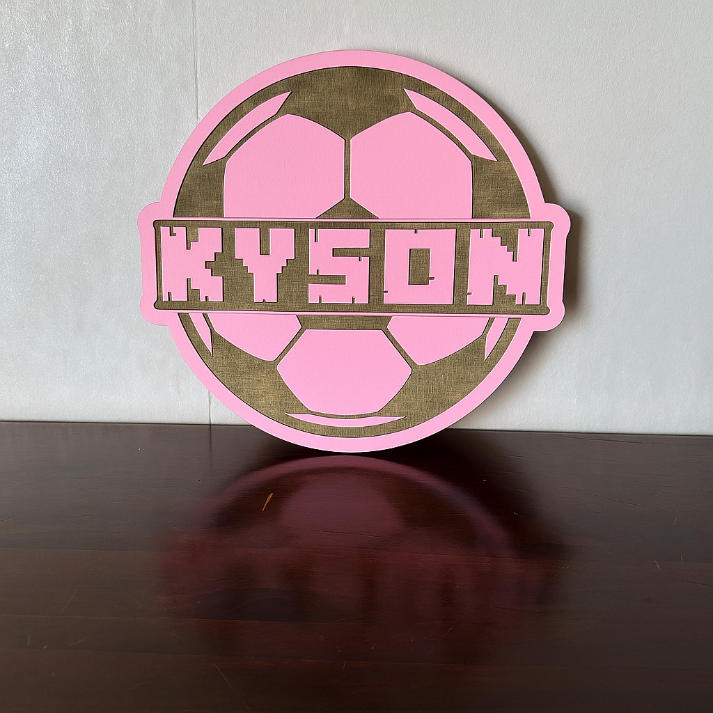 Soccer Ball Name - Laser Wood Designs