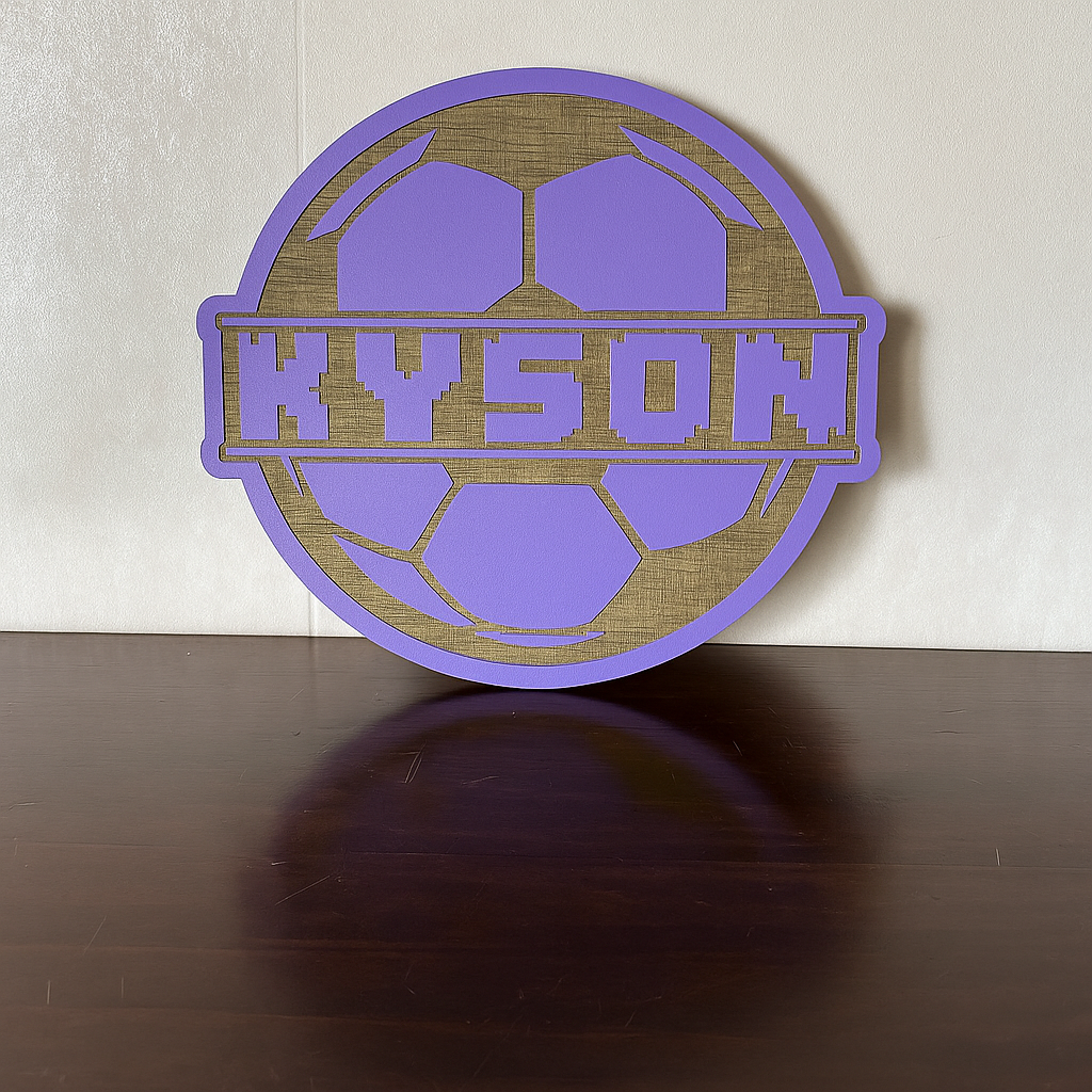 Soccer Ball Name - Laser Wood Designs