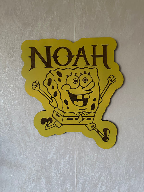 Spongebob Name - Laser Wood Designs