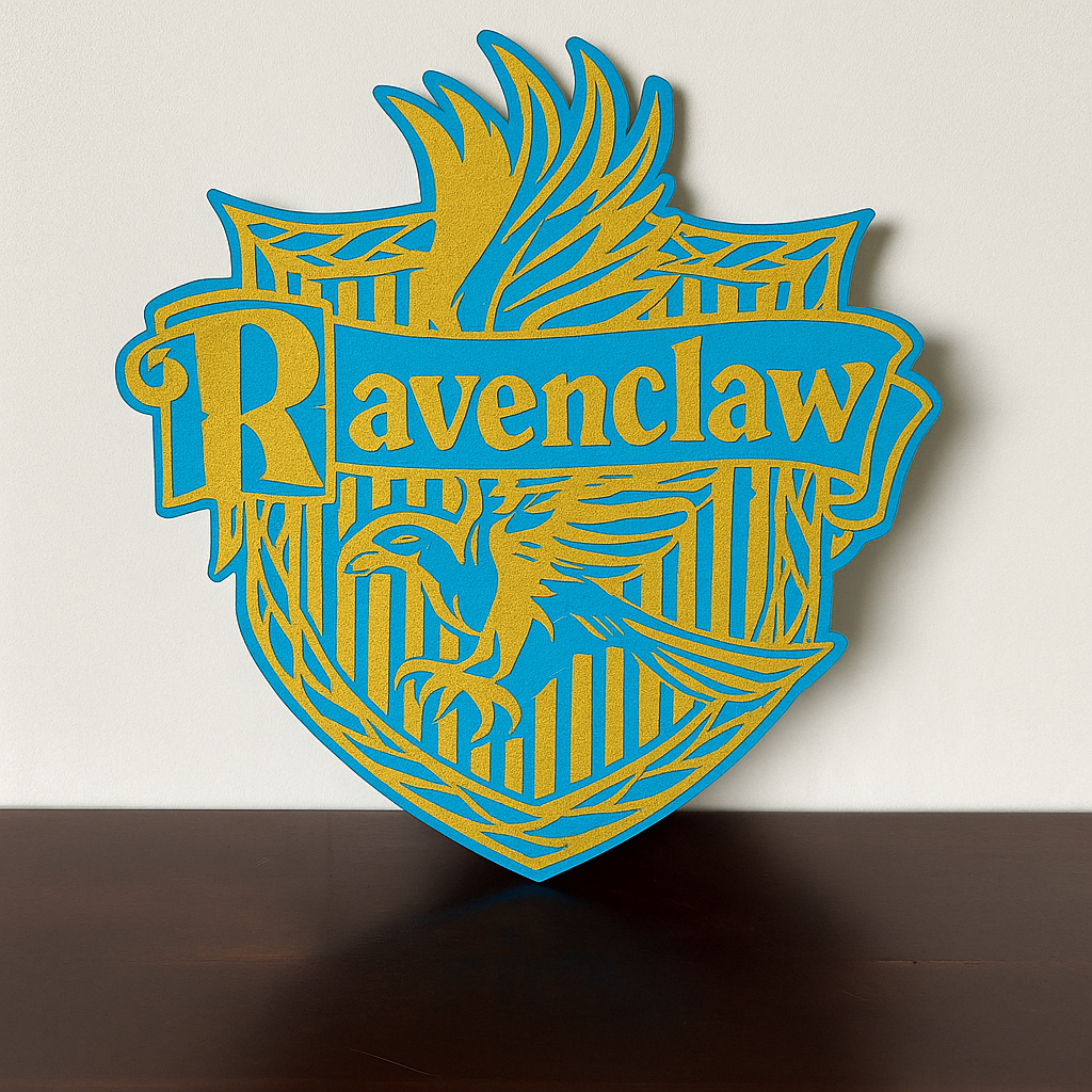 Wizard House Plaque - Style 3 - Laser Wood Designs