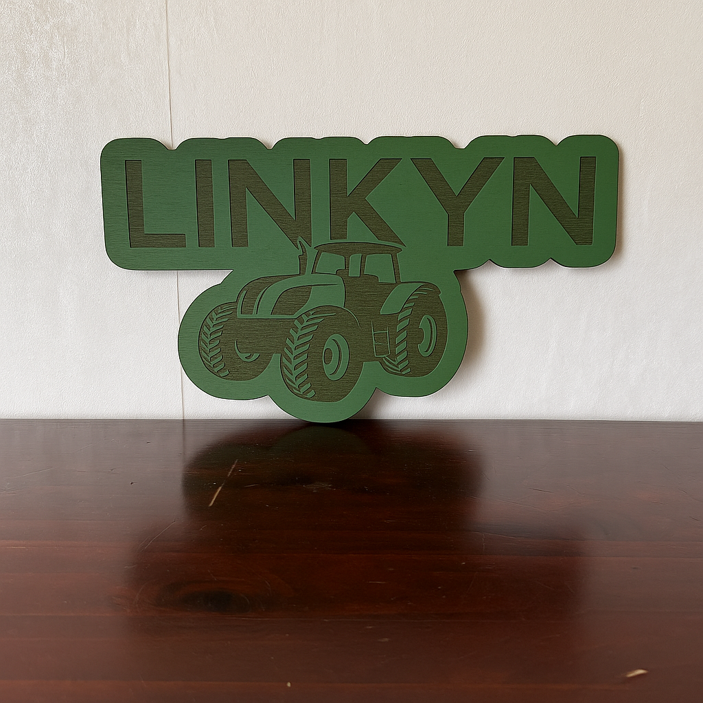 Tractor Name - Laser Wood Designs