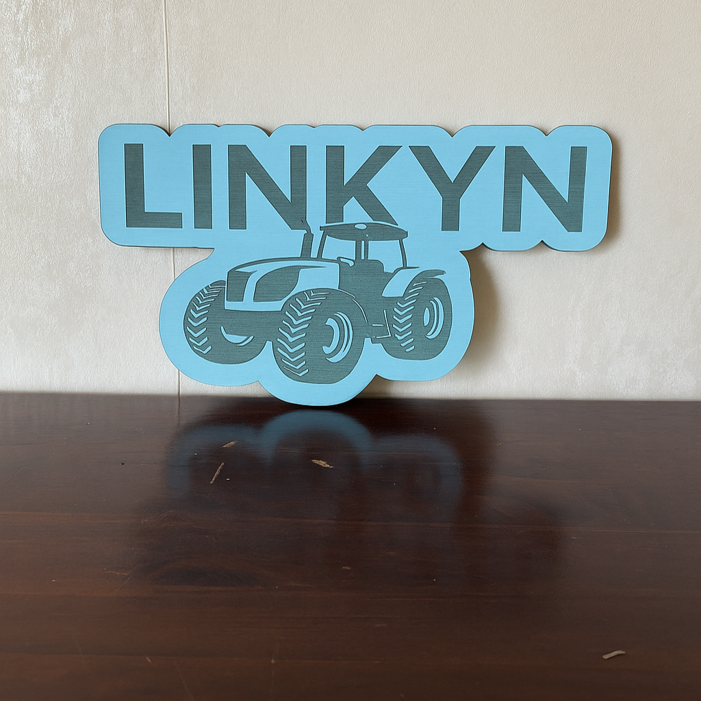 Tractor Name - Laser Wood Designs