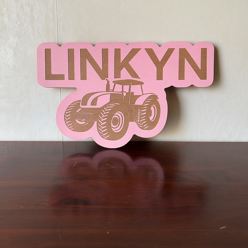 Tractor Name - Laser Wood Designs