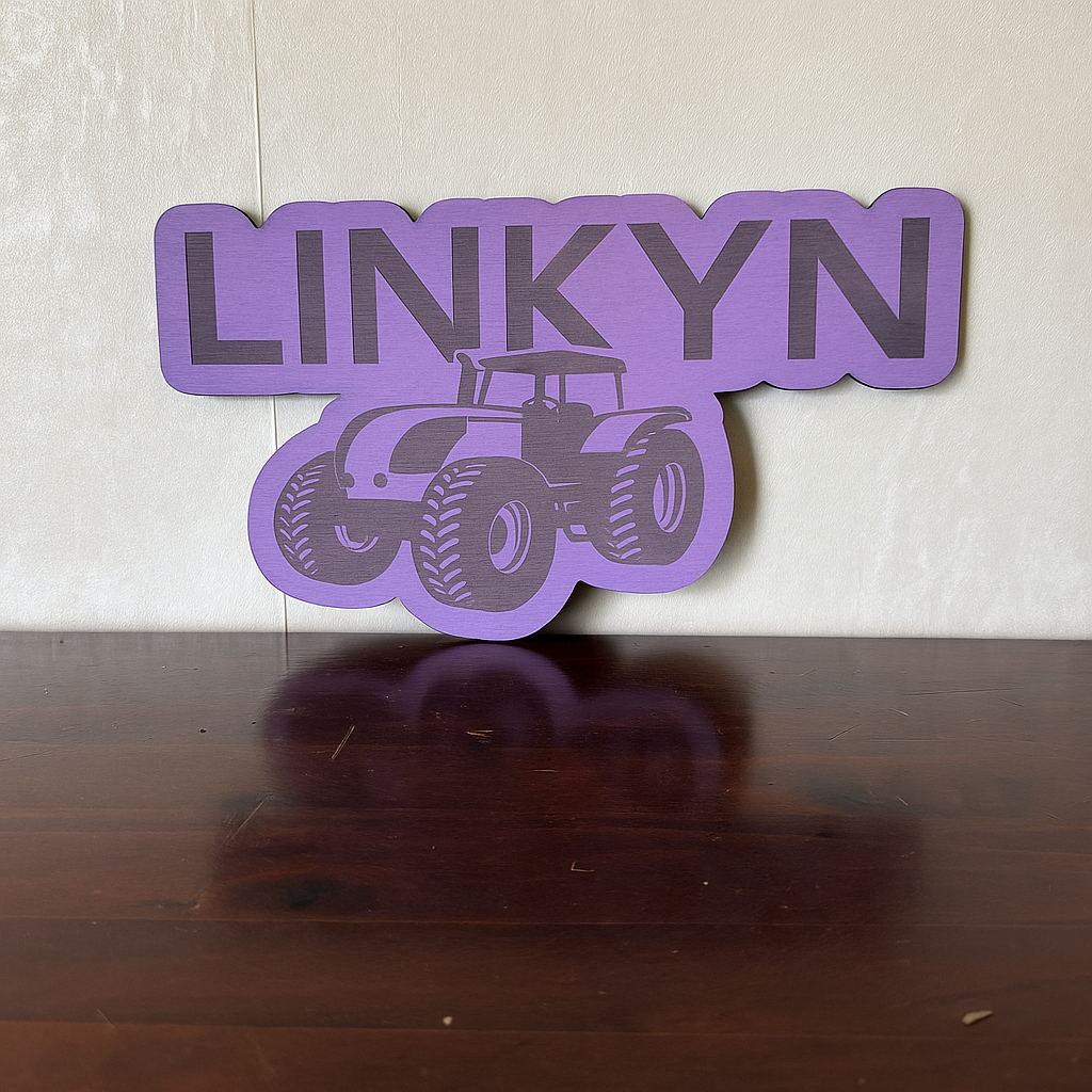 Tractor Name - Laser Wood Designs