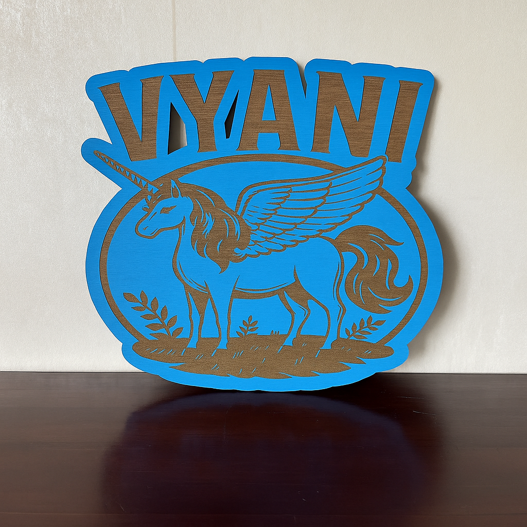 Unicorn Name - Laser Wood Designs