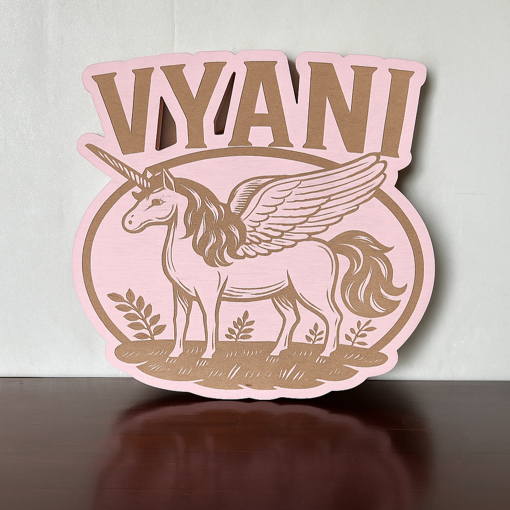 Unicorn Name - Laser Wood Designs
