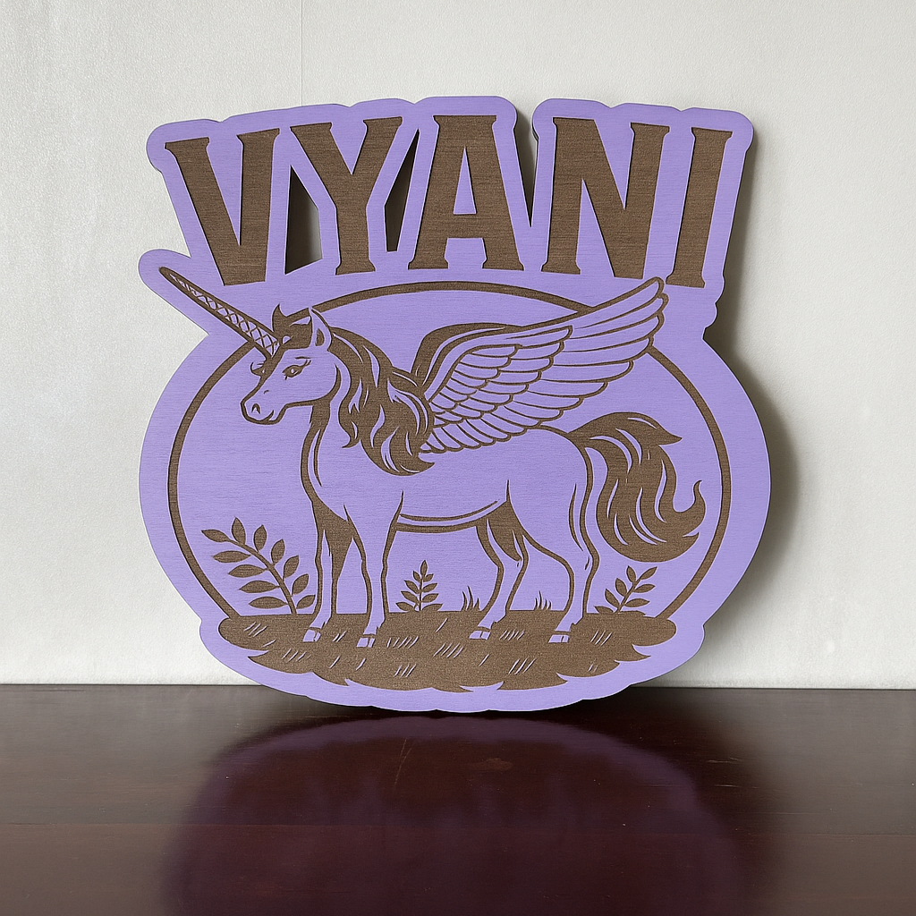 Unicorn Name - Laser Wood Designs