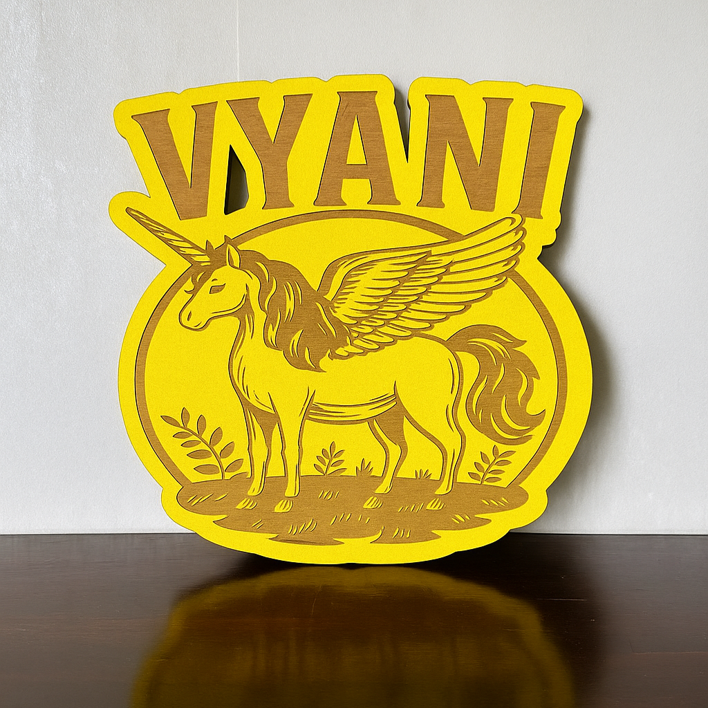 Unicorn Name - Laser Wood Designs