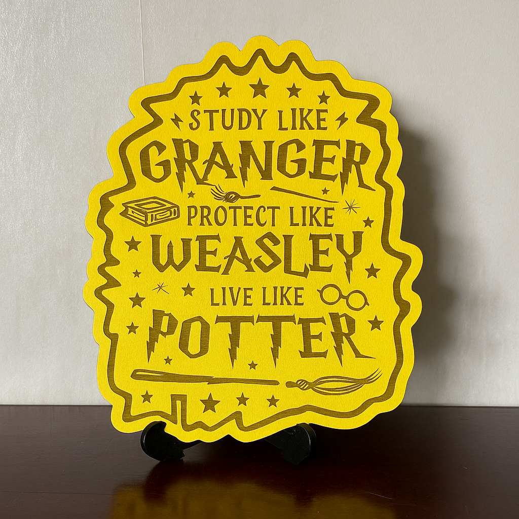 Study, Protect and Live - Laser Wood Designs