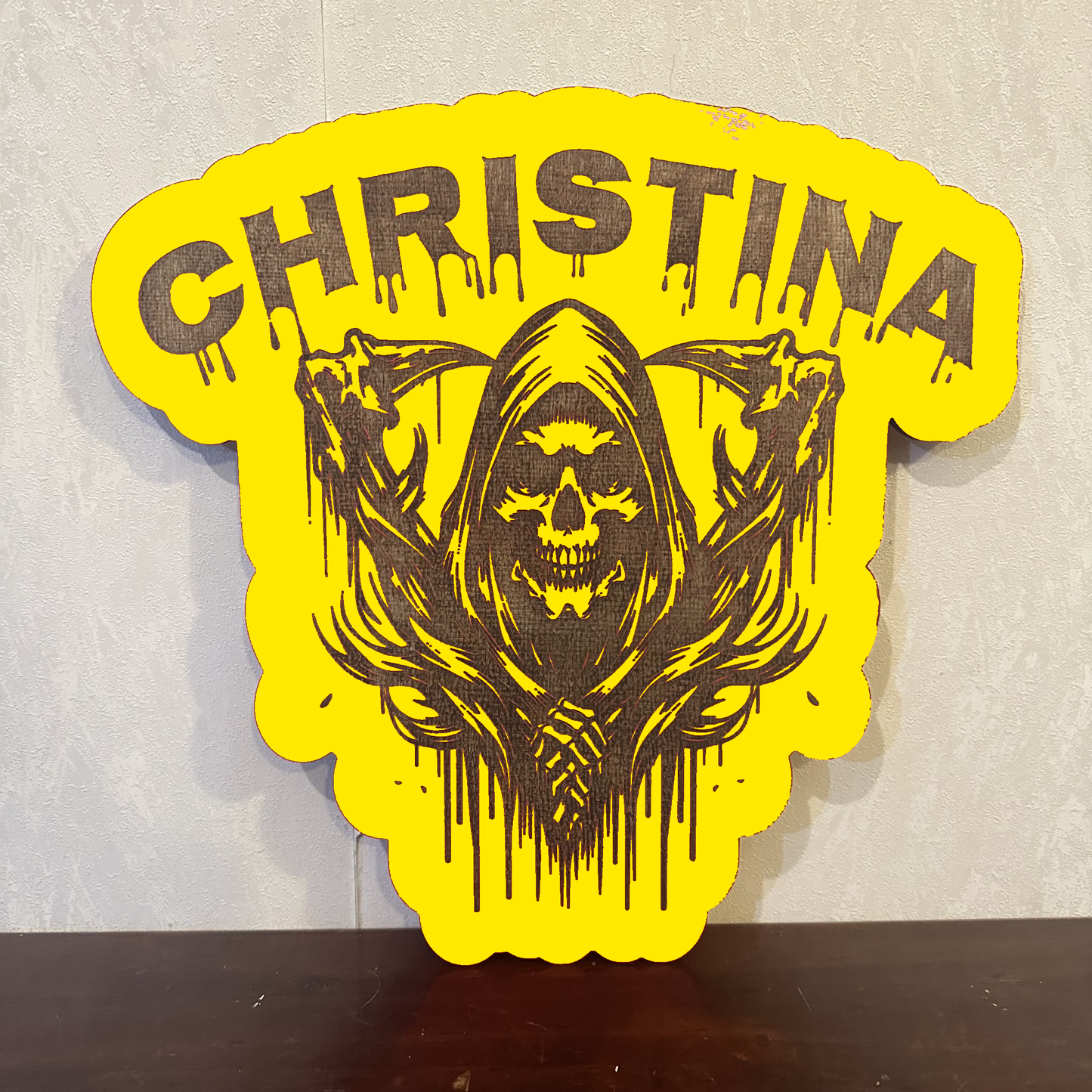 Reaper Name plaque - Laser Wood Designs